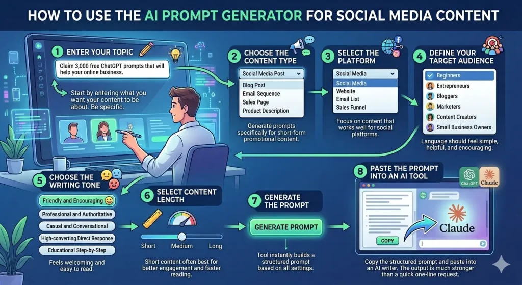 How to Use the AI Prompt Generator for Social Media Content