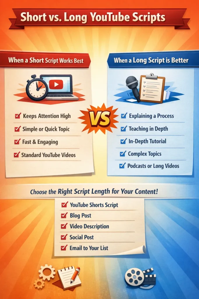 Short vs Long YouTube Scripts