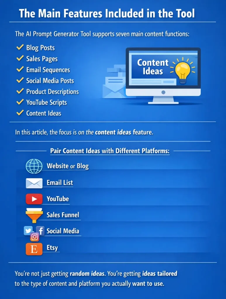 The Main Features Included in the Tool