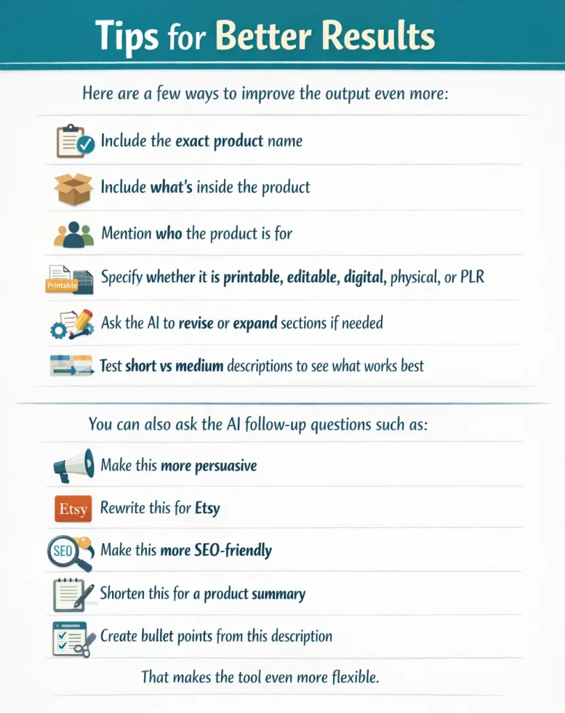 Tips for Better Results
