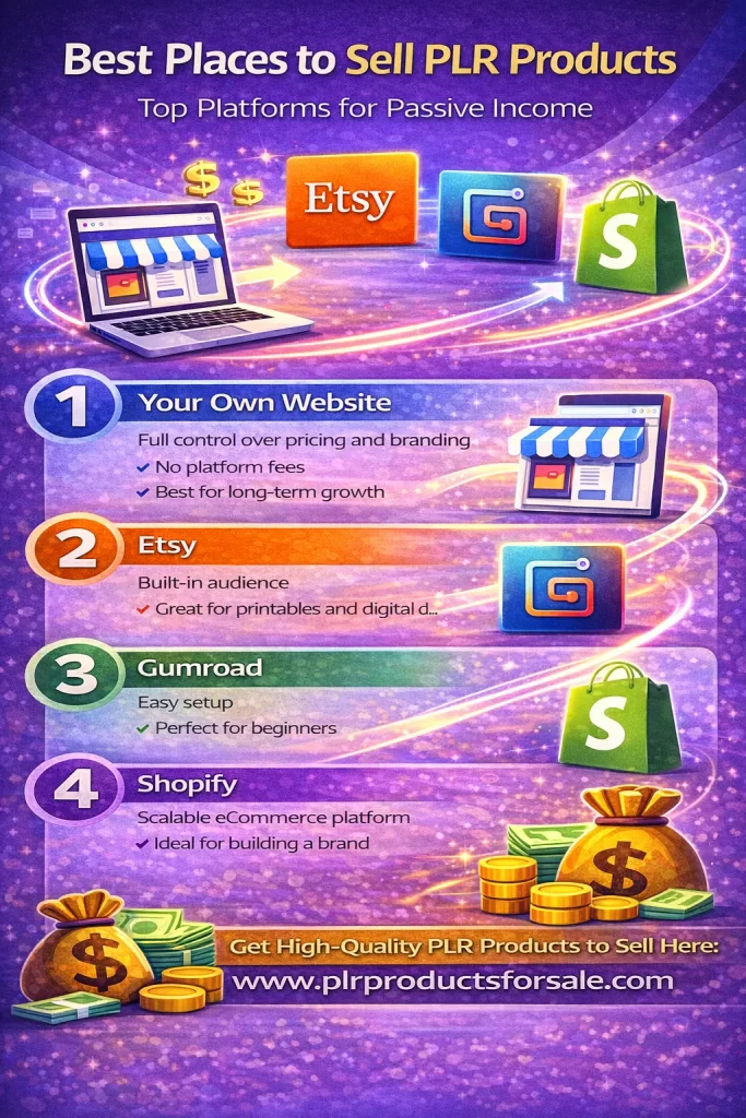 Best platforms for selling PLR products