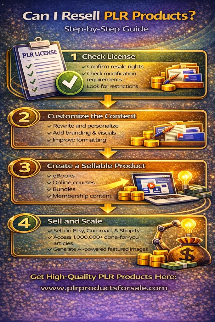 Can I resell PLR products_