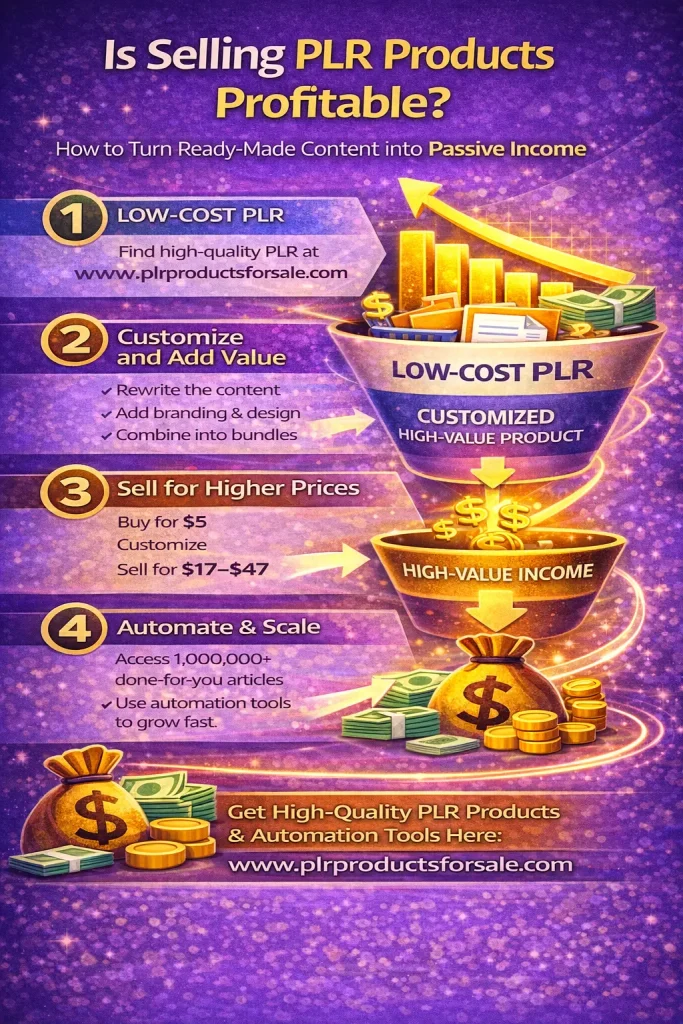 How selling PLR products becomes profitable