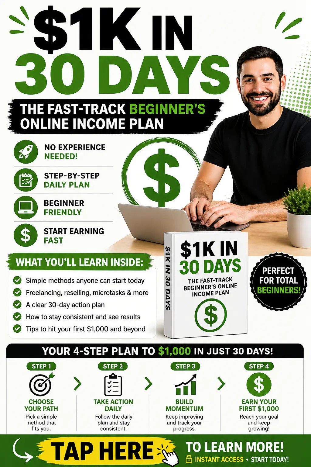 How to Make 1,000 Online in 30 Days (Beginner Friendly)