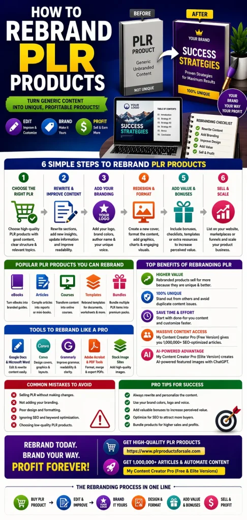 How to rebrand PLR products to make money online