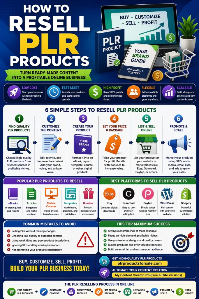 How to resell PLR products guide