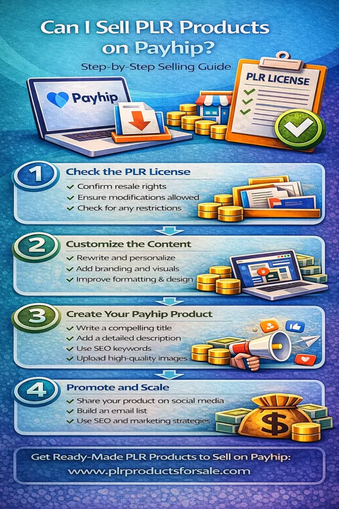 How to sell PLR products on Payhip