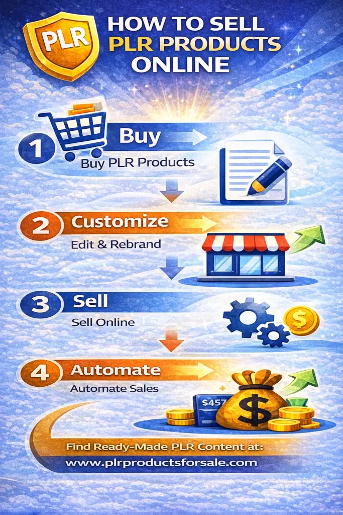 How to sell PLR products online to make money