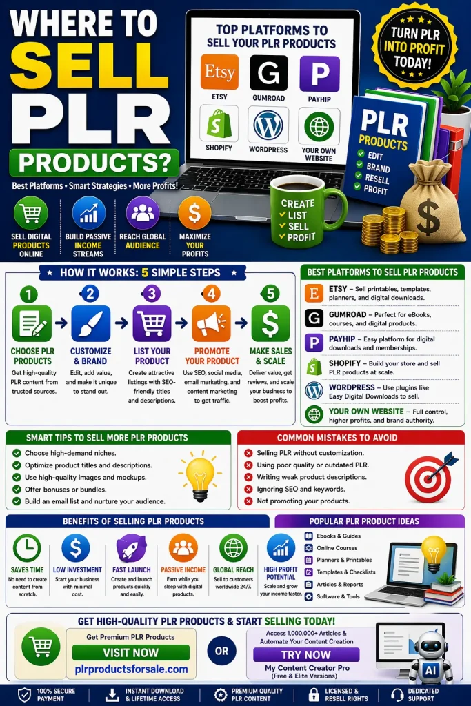 How to sell PLR products online today