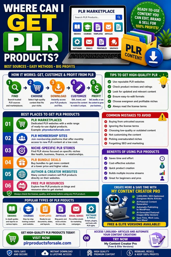 PLR product guide and resources