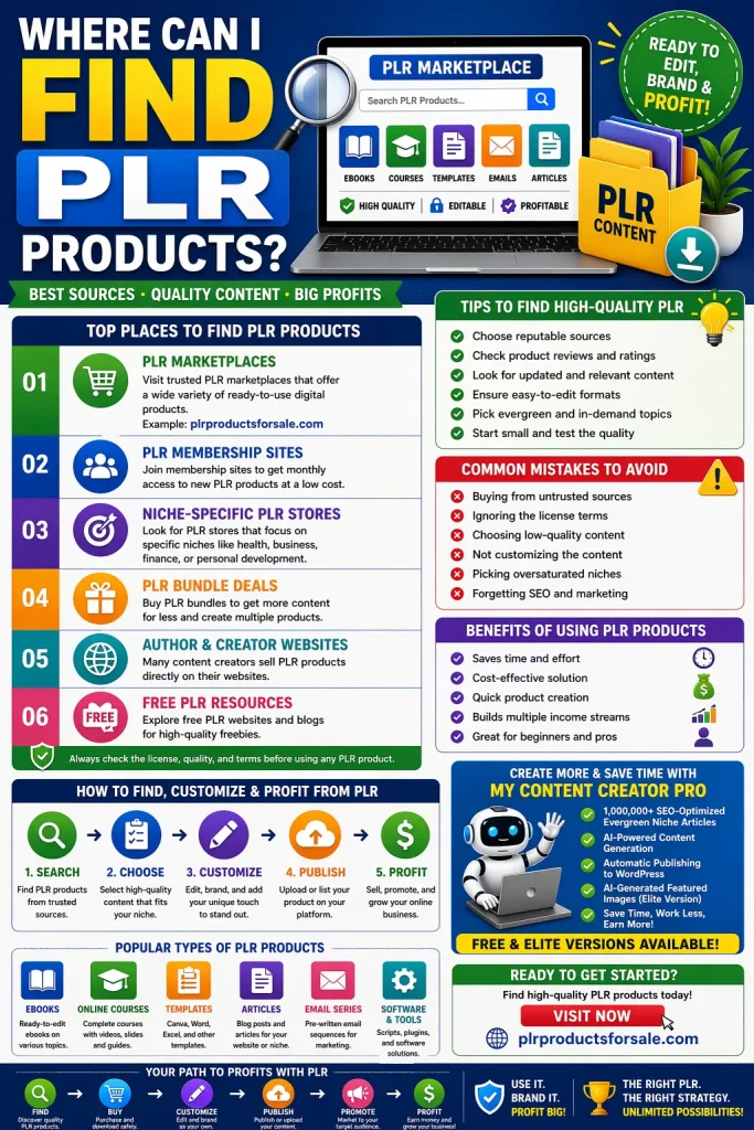 PLR product sourcing and profits guide