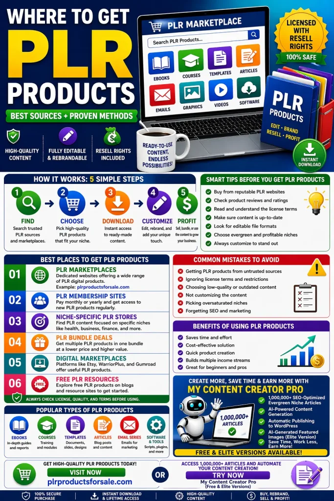 PLR products guide and marketplace breakdown