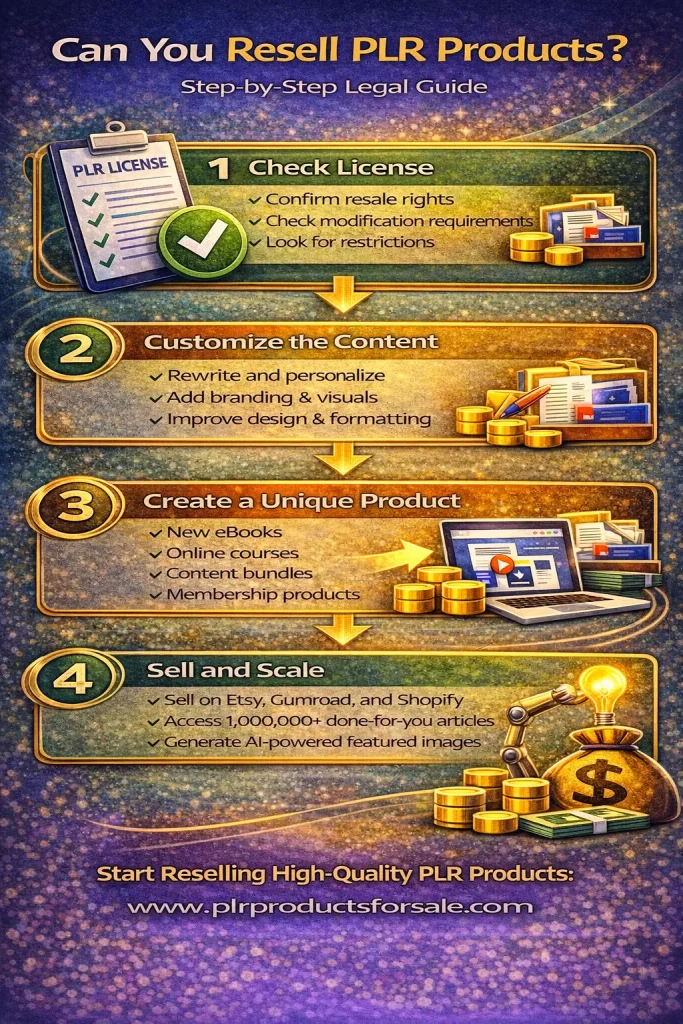 Reselling PLR products legal guide