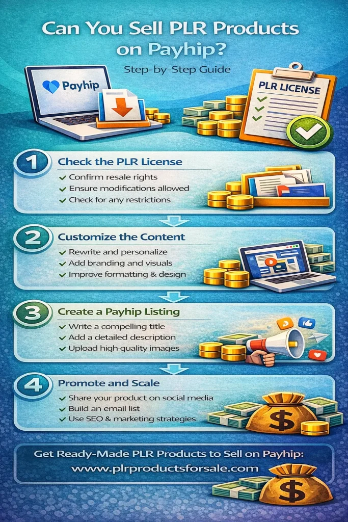 Selling PLR Products on Payhip guide