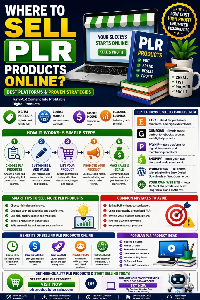 Selling PLR products online guide