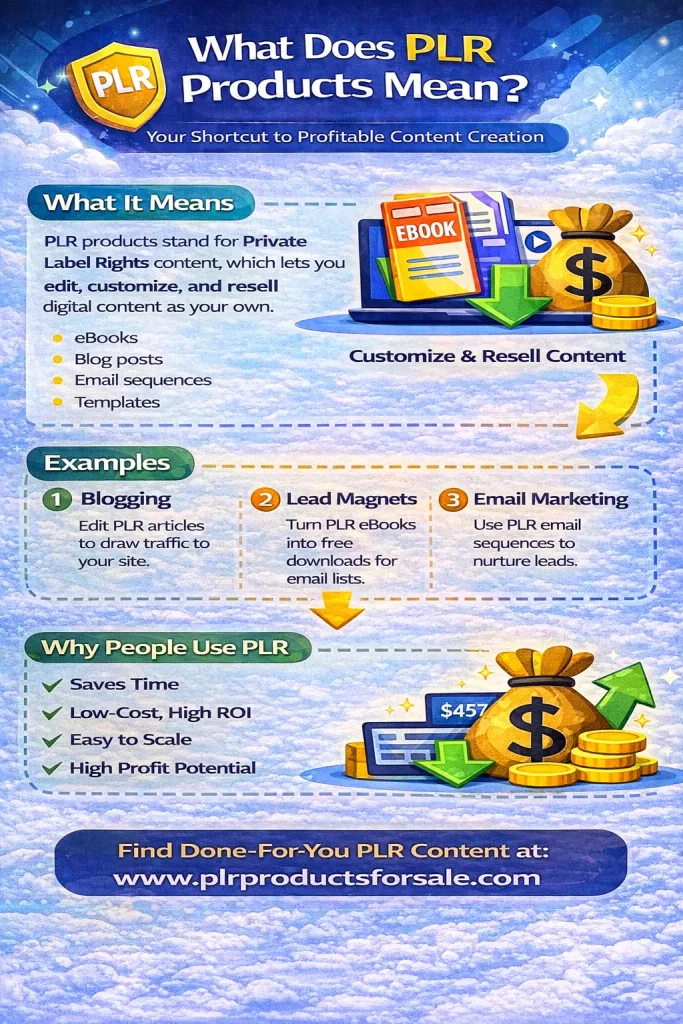Understanding PLR products for content creation