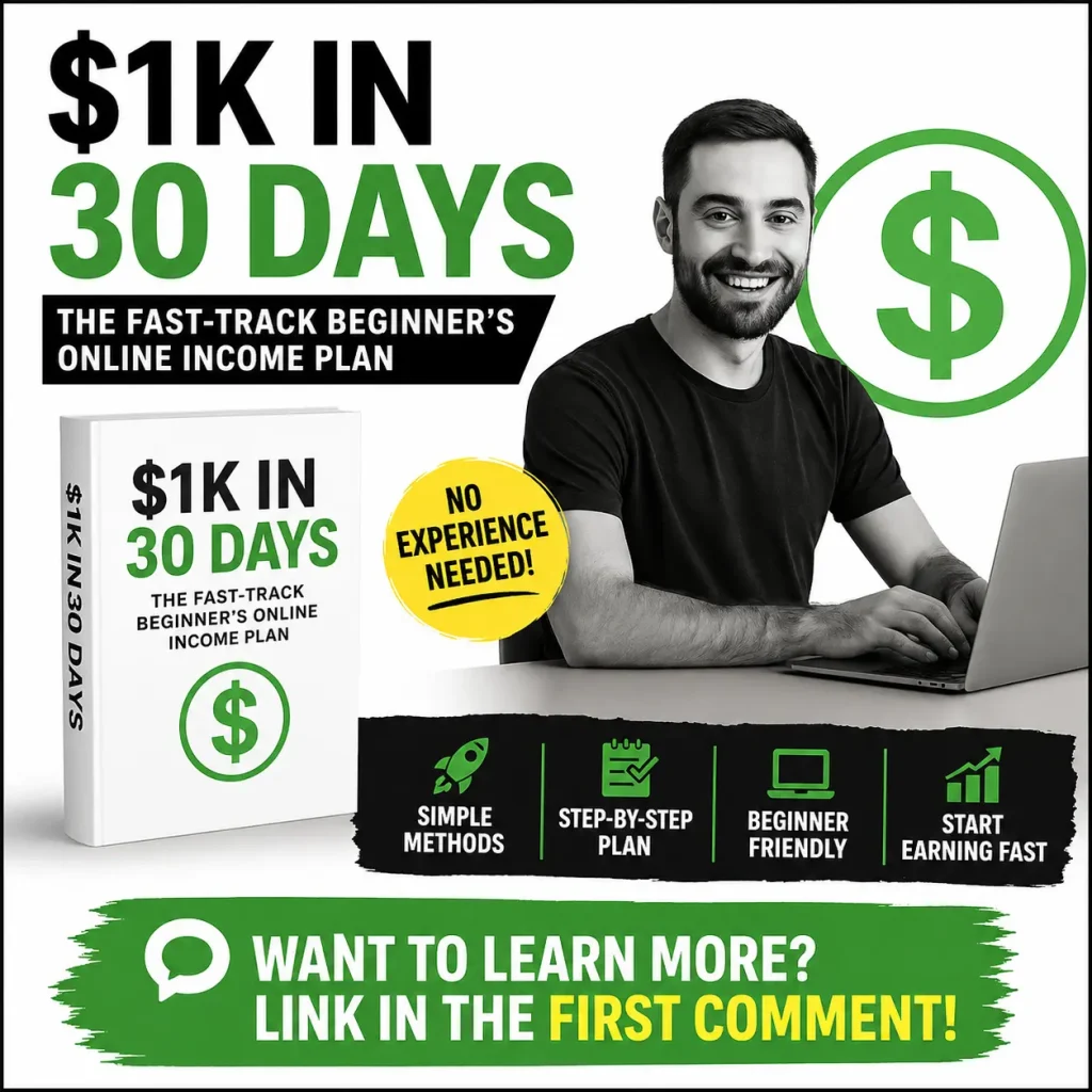 Want to Make Your First 1,000 Online in 30 Days